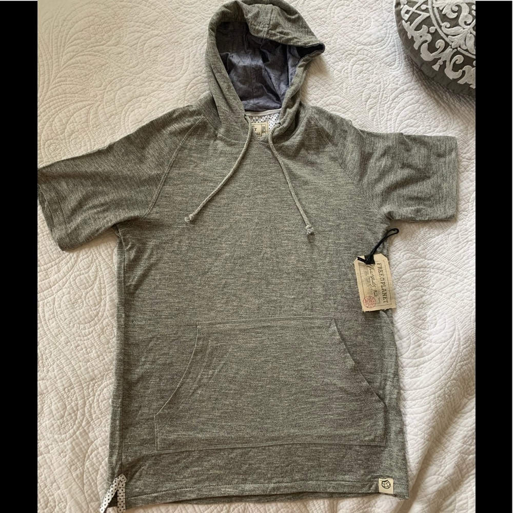 Men’s  t-shirt with hood. Great for teens or in-between sizes